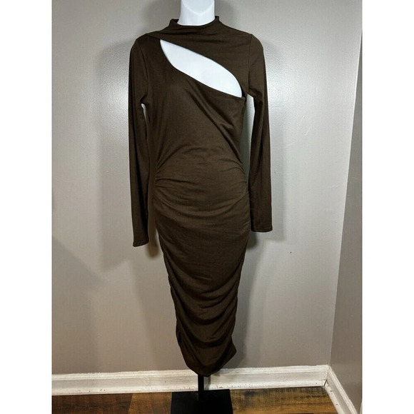 Bodycon | Mermaid | Long Sleeve Dress | Spring Haze | Ruched - Picture 1 of 6